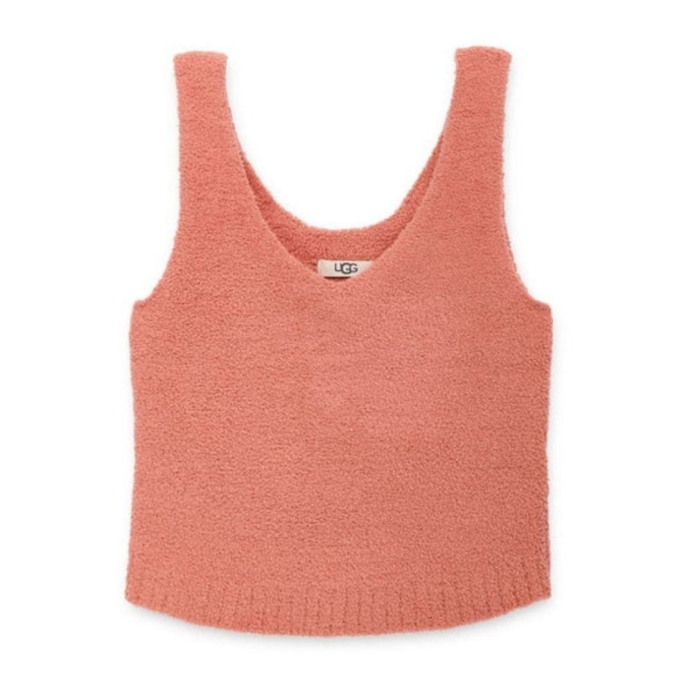 UGG Dulcie Cami Sweater Vest Tank Top Blouse Womens Size Large Pink Earthy Teddy